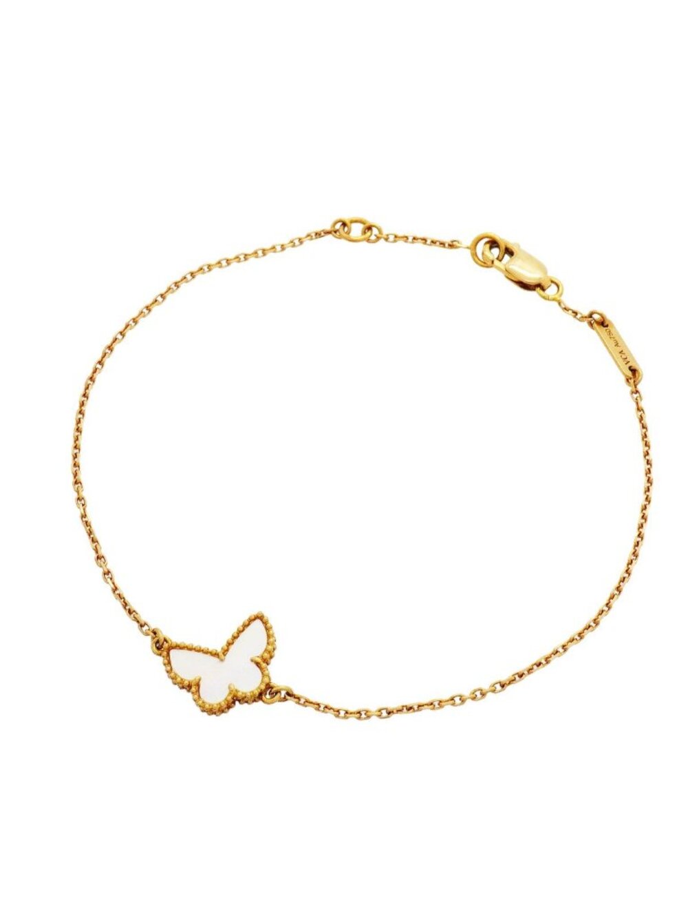 Van Cleef & Arpels Bracelet Sweet Alhambra Papillon 18k Yellow Gold Mother of